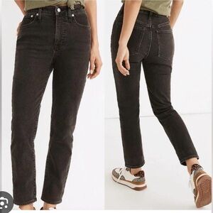 Madewell Women's The Perfect Vintage Jean Charcoal Straight Leg Jeans